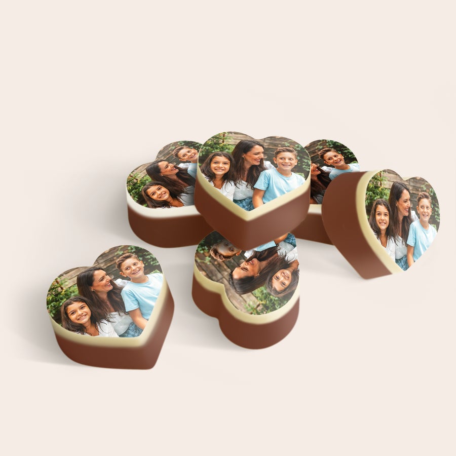 Personalised Photo Chocolates - Hearts