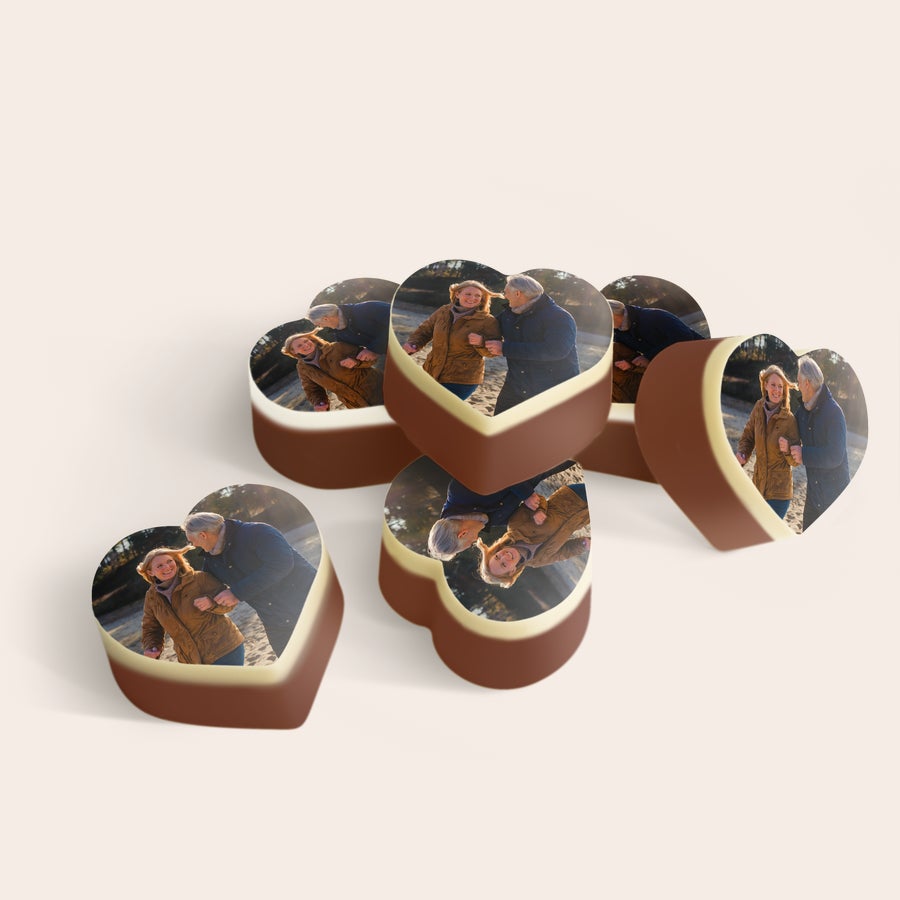 Personalised Photo Chocolates - Hearts Personalised Photo Chocolates - Hearts