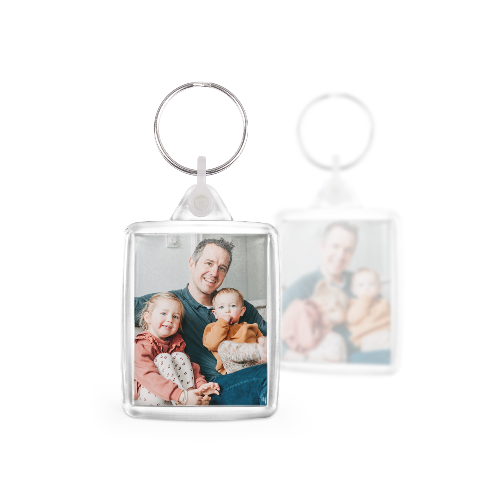 Personalised key ring - Acrylic - Double-sided - 100 pcs