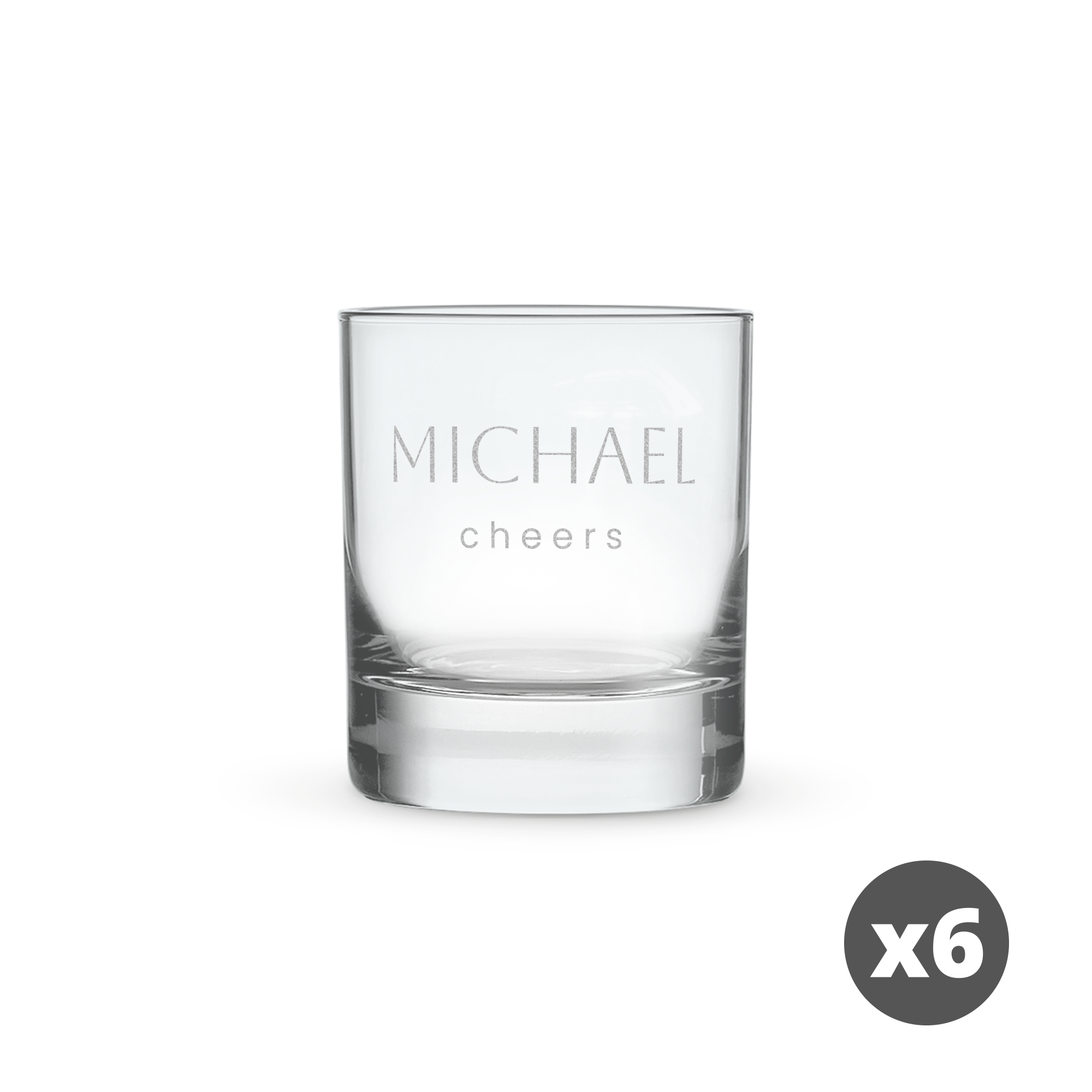 Personalised liqueur glass - Engraved - 6 pcs