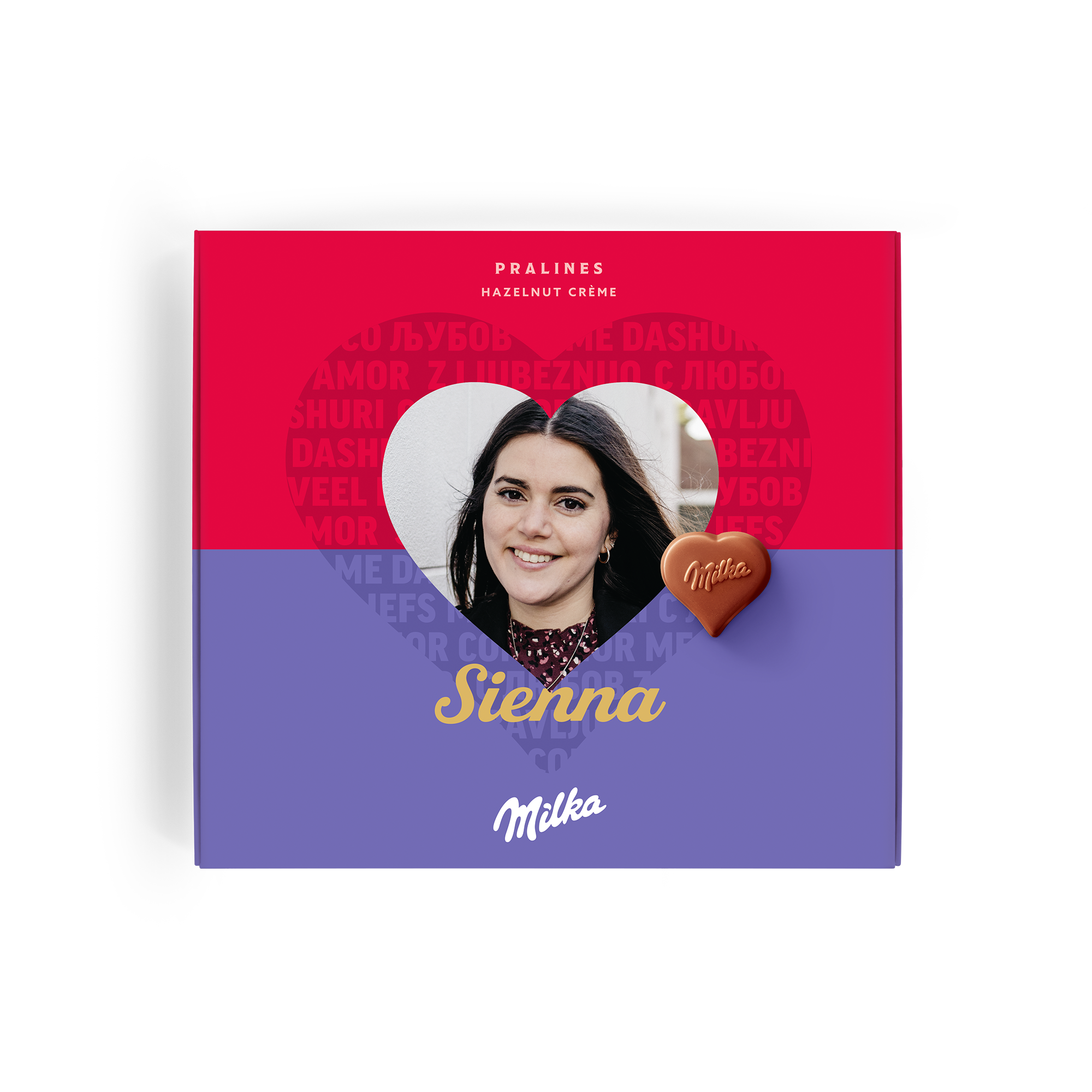 Personalised Milka Chocolate Gift Box - Love